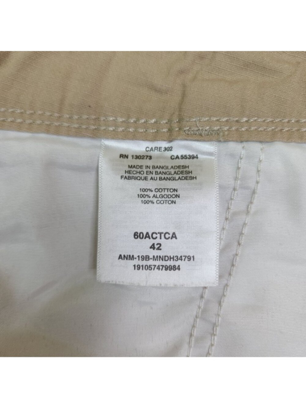Wrangler Mens Cargo Shorts Khaki Size 42 100% Cotton Machine Washable - Picture 5 of 8